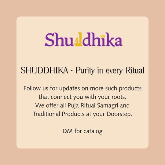 Shuddhika post: Purity in every ritual. We offer all puja ritual samagri and traditional products at your doorstep.